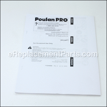 Manual - 115244926:Poulan