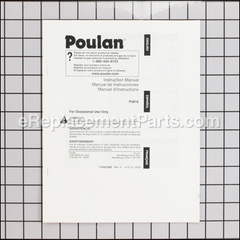 Manual-Operator - 115357926:Poulan