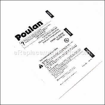 Operator'S Manual - 530163450:Poulan