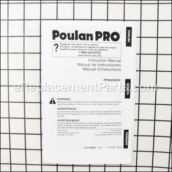 Manual - 545186803:Poulan
