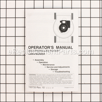 Operator's Manual, English - 917193733:Poulan