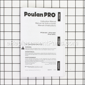 Manual-Operator - 545047515:Poulan