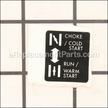 Label, Engine Choke - A100983:Powermate