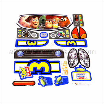 Label Sheet For Toy Story 3 To - V3298-0310:Power Wheels