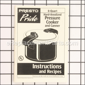 Pressure Cooker Instruction/re - 72165:Presto
