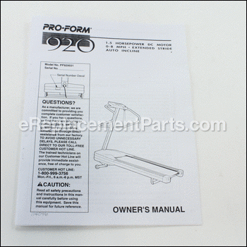 Owner'S Manual - 114046:ProForm