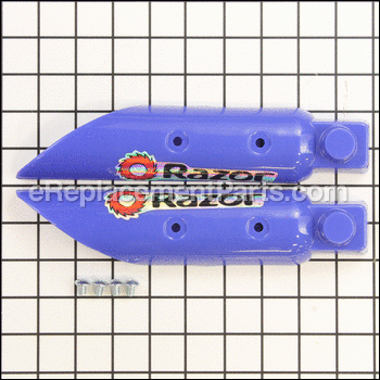 Front Fork Covers - Blue - W15128041013:Razor