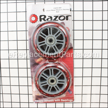 98mm Replacement Wheels - Red, - 134932-RD:Razor