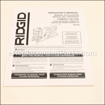 Operator's Manual - 988000151:Ridgid
