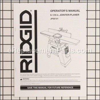 Operator's Manual - 983000393:Ridgid