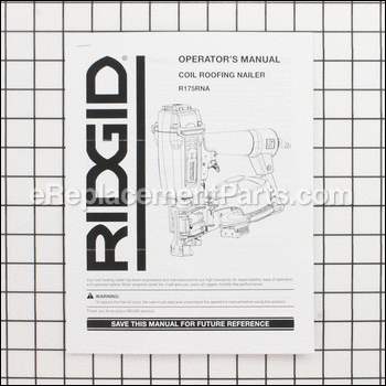 Operator's Manual - 983000613:Ridgid