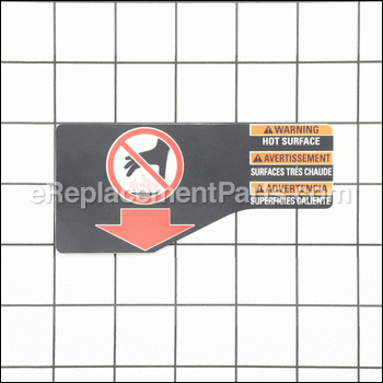 Hot Surface Warning Label - 940680028:Ridgid