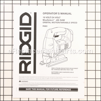Operators Manual - 983000992:Ridgid
