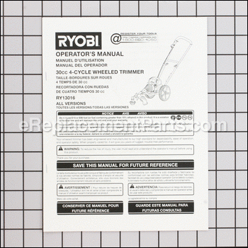 OperatorS Manual - 990000469:Ryobi