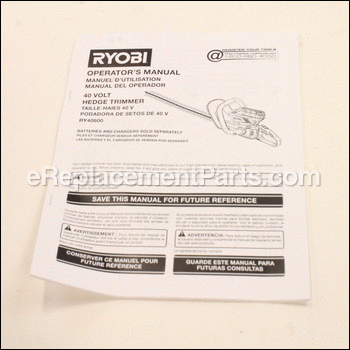 Operator's Manual - 988000817:Ryobi