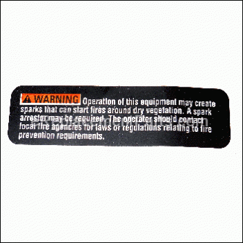 Combustion Warning Label - 940654088:Ryobi