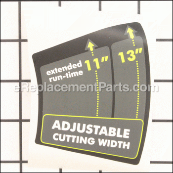 Adjustable Cutting Width Label - 941774001:Ryobi