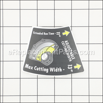 Adjustable Cutting Width Label - 940851103:Ryobi