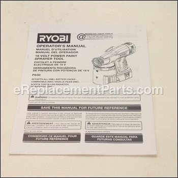 Manual Operators P630 - 987000623:Ryobi