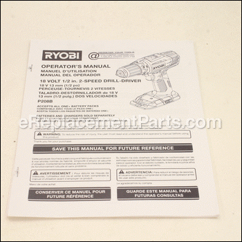 Manual Operators P208b - 988000621:Ryobi