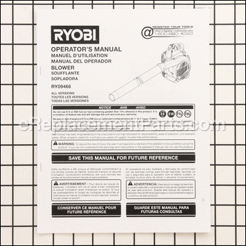OperatorS Manual - 990000205:Ryobi