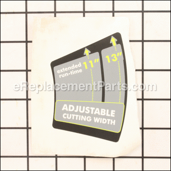 Adjustable Cutting Width Label - 099627001007:Ryobi