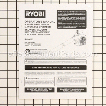 Operator's Manual - 988000782:Ryobi