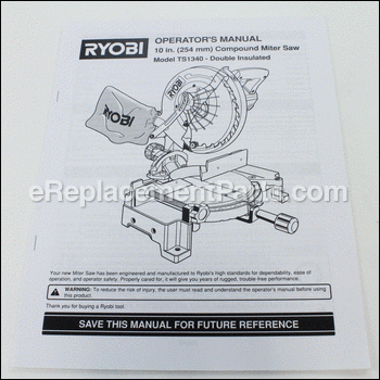 Manual Operators Ts134 - 987000845:Ryobi