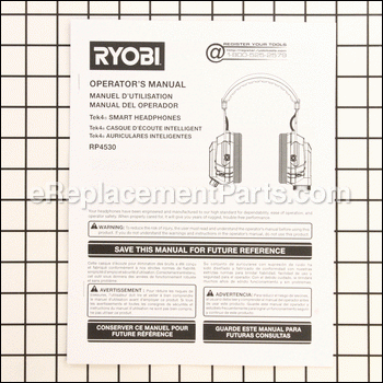 Manual Operators Rp4530 - 987000665:Ryobi
