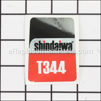 Label, Shindaiwa T344 - X504005970:Shindaiwa