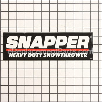 Decal, Heavy Duty Snow - 7028281YP:Snapper