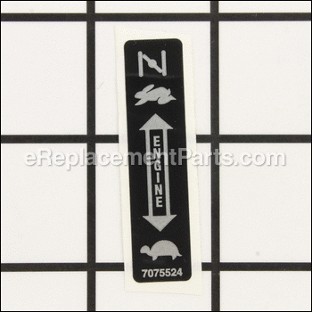 Decal, Throttle Control, Kwv - 7075524YP:Snapper