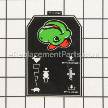 Decal, Control Head, Variable - 7100342YP:Snapper