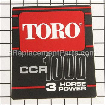 Decal - Ccr1000 - 71-5490:Toro