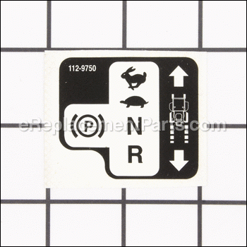 Decal-control Lever, Lh - 112-9750:Toro