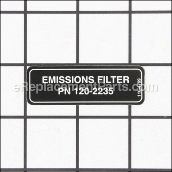 Decal-filter, Emissions - 116-4769:Toro