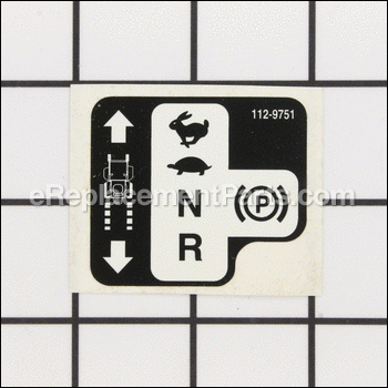 Decal-control Lever, Rh - 112-9751:Toro