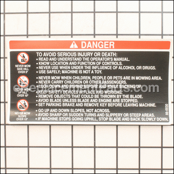 Decal - Danger - 88-0030:Toro