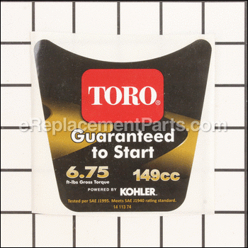 Shroud Decal - 120-9464:Toro