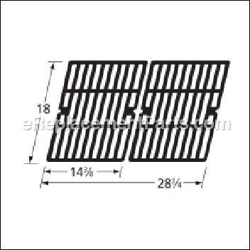Gloss Cast Iron Cooking Grid - 68502:Aftermarket