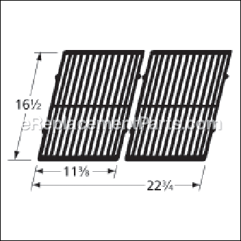 Gloss Cast Iron Cooking Grid - 68252:Aftermarket