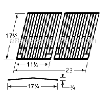 Gloss Cast Iron Cooking Grid - 61902:Aftermarket