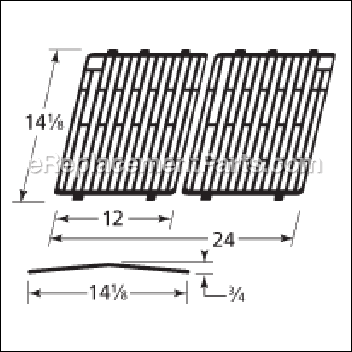 Gloss Cast Iron Cooking Grid - 61202:Aftermarket
