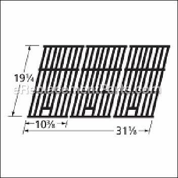 Gloss Cast Iron Cooking Grid - 65223:Aftermarket