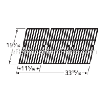 Gloss Cast Iron Cooking Grid - 68553:Aftermarket