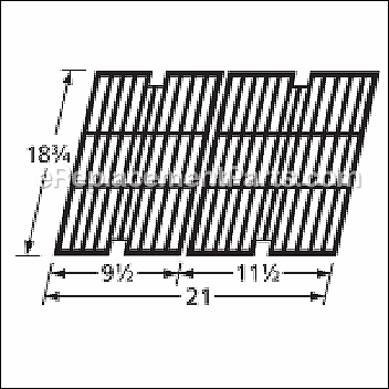 Gloss Cast Iron Cooking Grid - 62902:Aftermarket