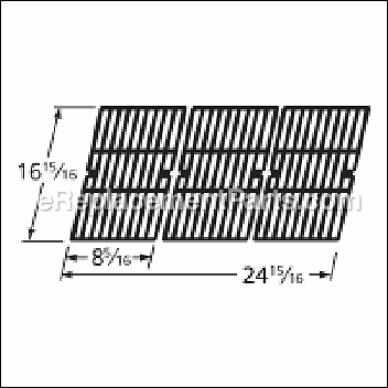 Gloss Cast Iron Cooking Grid - 66123:Aftermarket