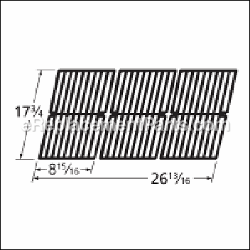 Gloss Cast Iron Cooking Grid - 64103:Aftermarket