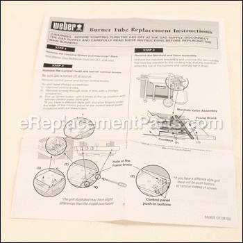 Instruction Sheet - 55355:Weber