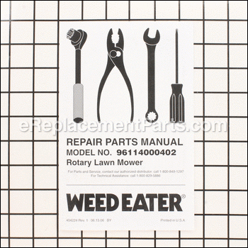 Repair Parts Manual - 532404224:Weed Eater